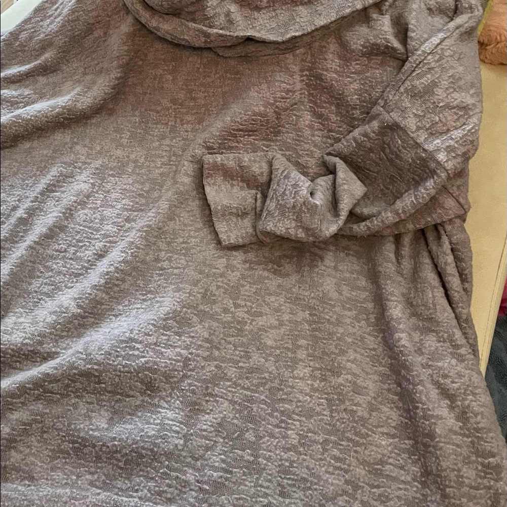 Light weight lavender cow neck sweater; has a free people/anthropology vive - Picture 2 of 3